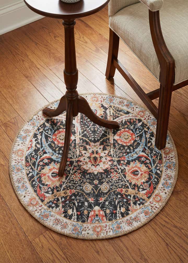 2' x 2' Washable Timeless Round Rug
