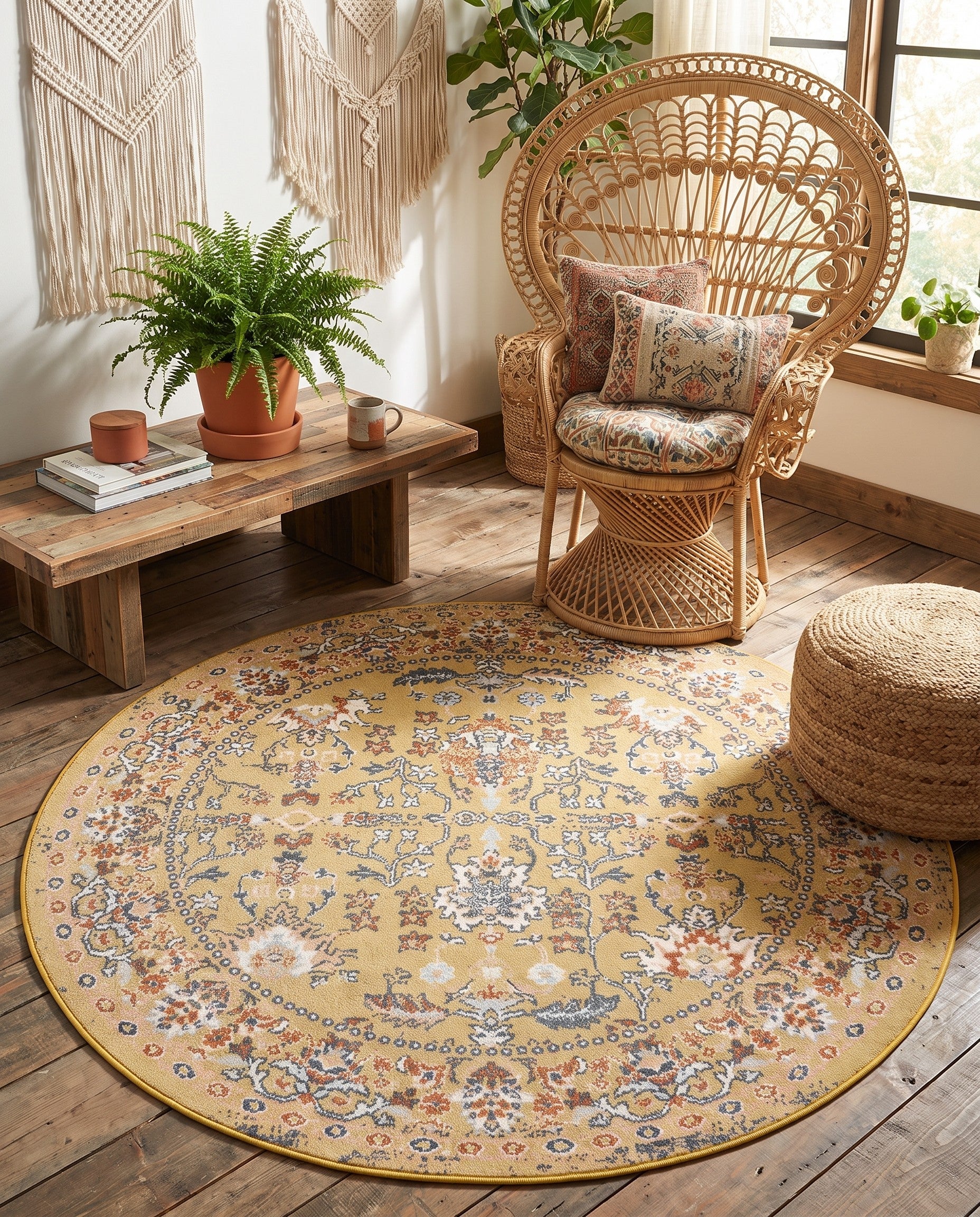 5' 3 x 5' 3 Kamala Washable Round Rug
