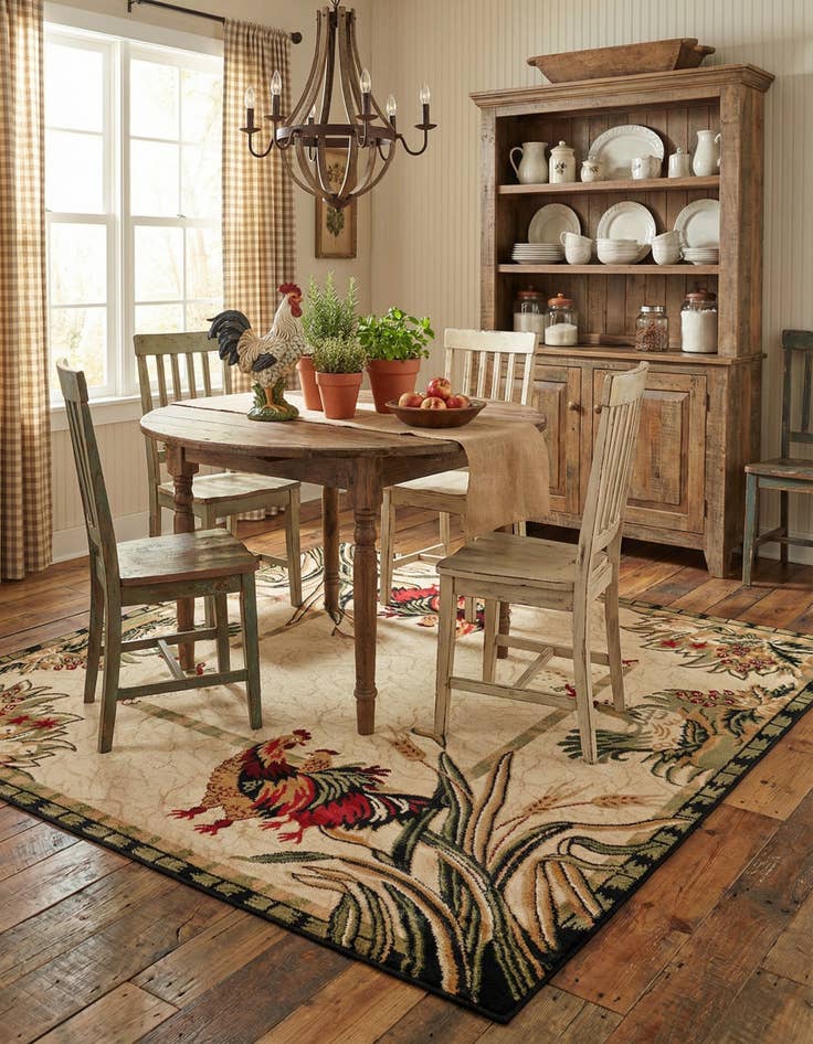 Detail image of 6' x 6' Pastoral Square Rug