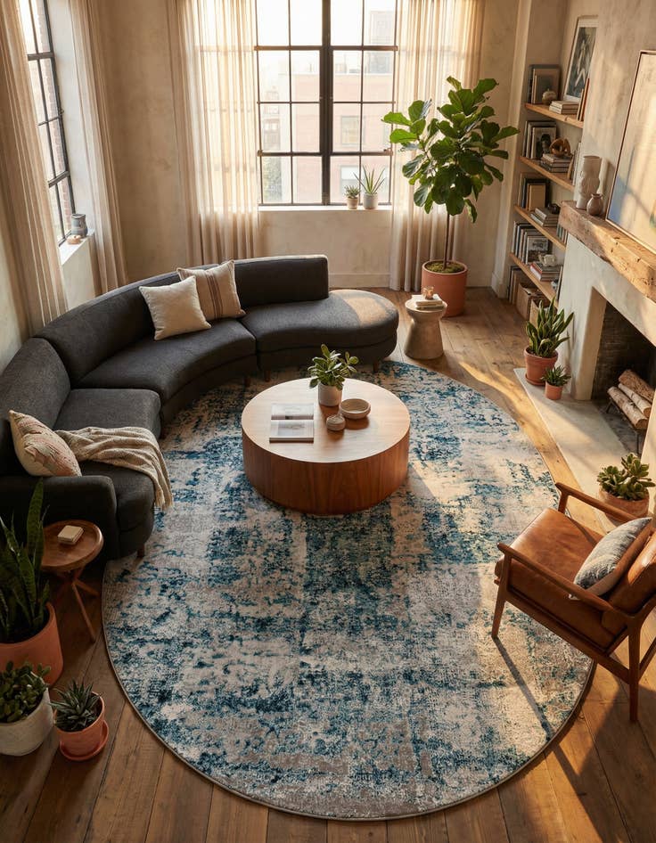 Detail image of 7' 10 x 10' Finsbury Oval Rug