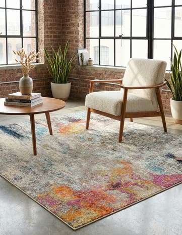 8' x 8' Washable Theia Square Rug