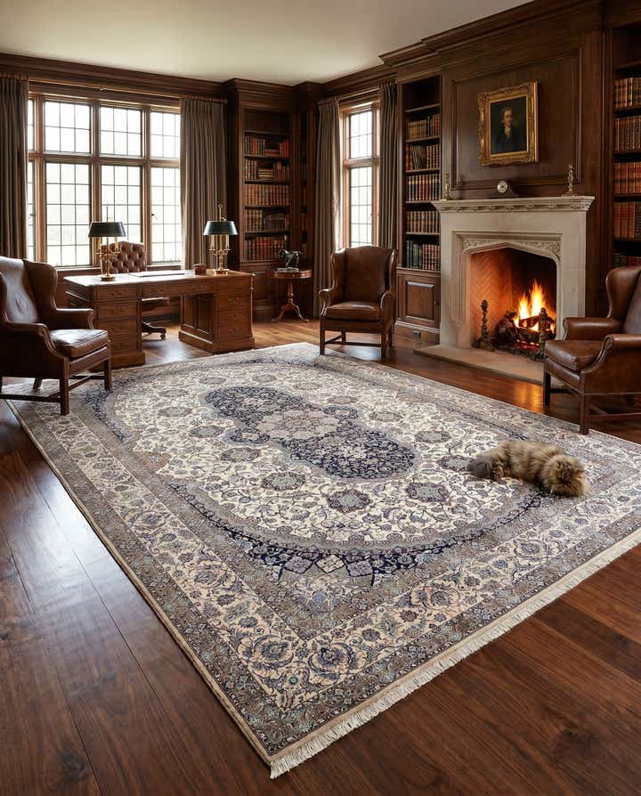 11' 6 x 16' 2 Hand Knotted Nain Persian Rug