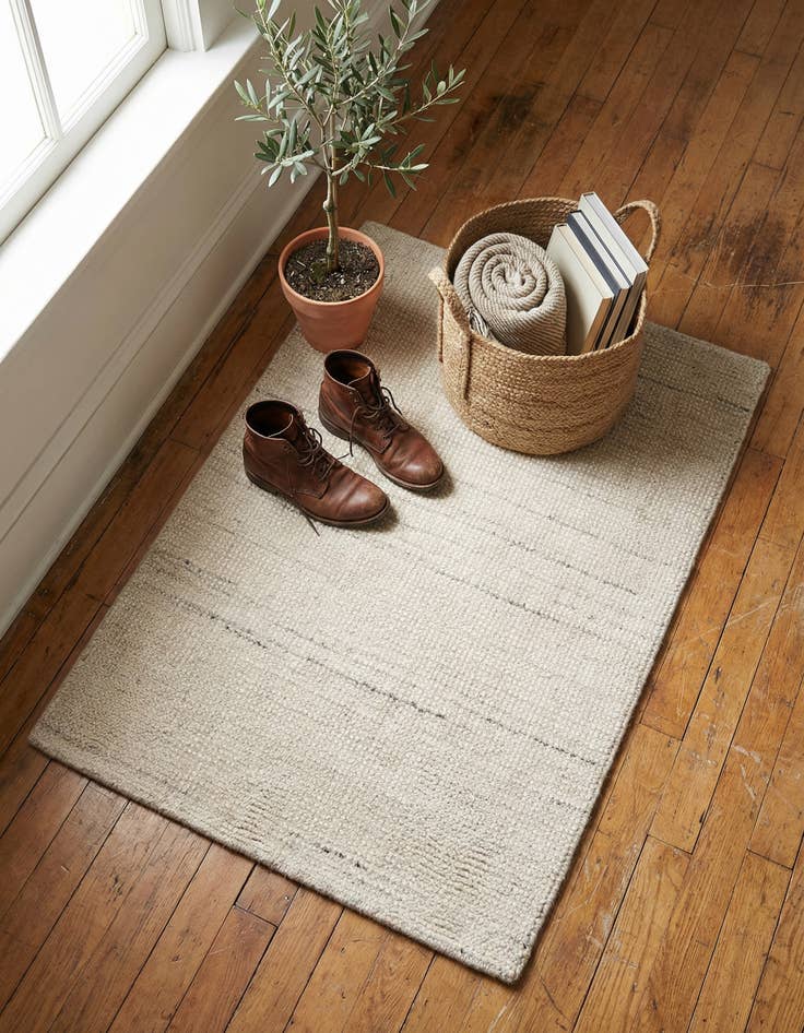 Detail image of 2' 2 x 3' 1 Hand Woven Jill Zarin English Manor Farmhouse Wool Rug