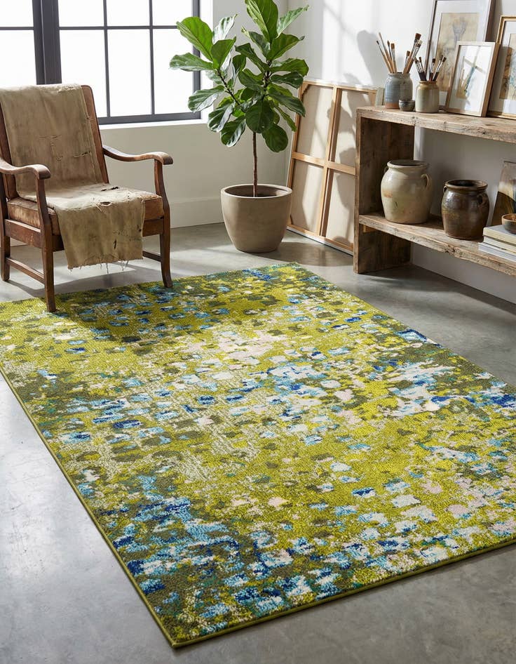 Detail image of 4' x 6'  Washable Barcelona Rug