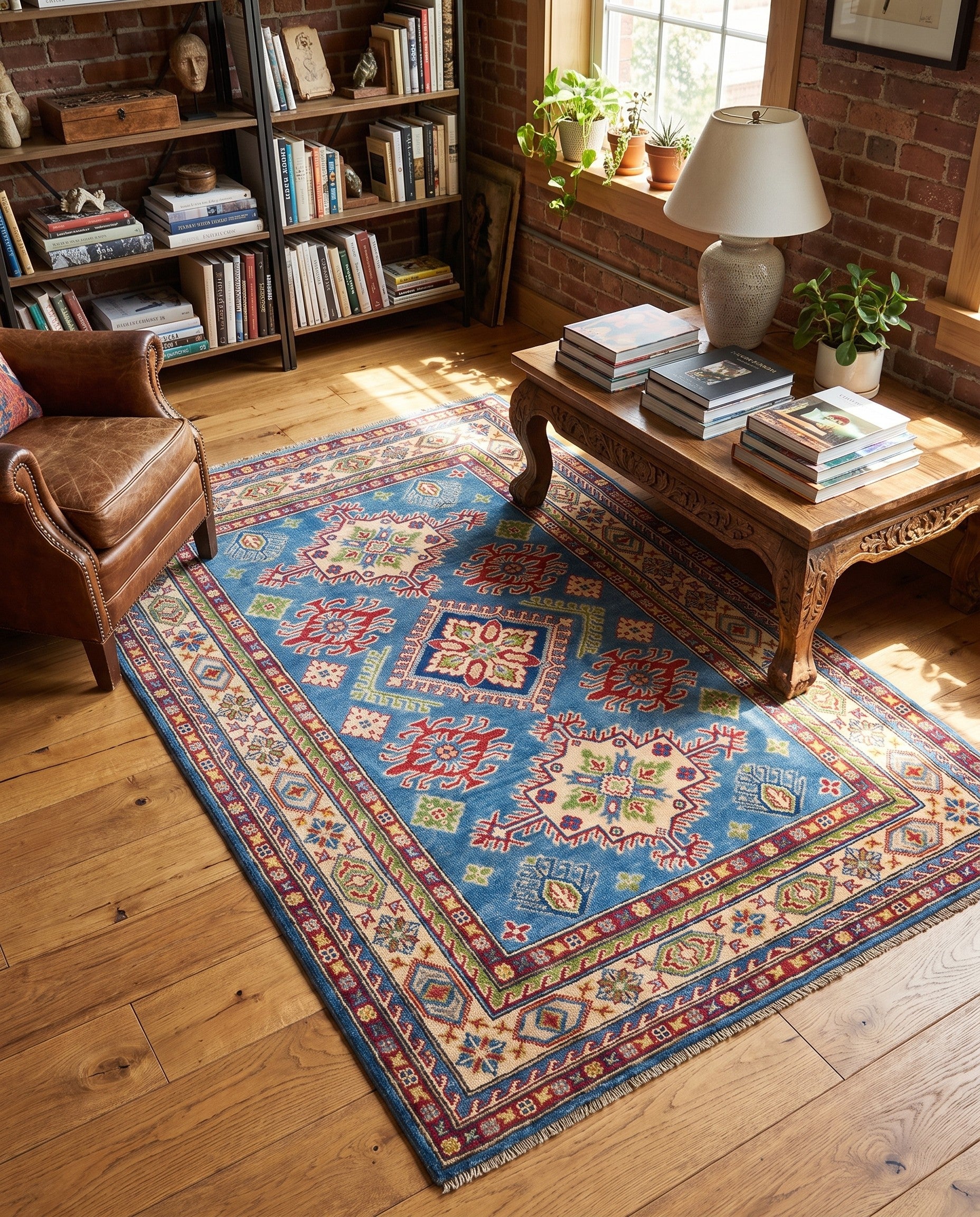 Detail image 3 of 12: 3' 10 x 6' Hand Knotted Kazak Rug