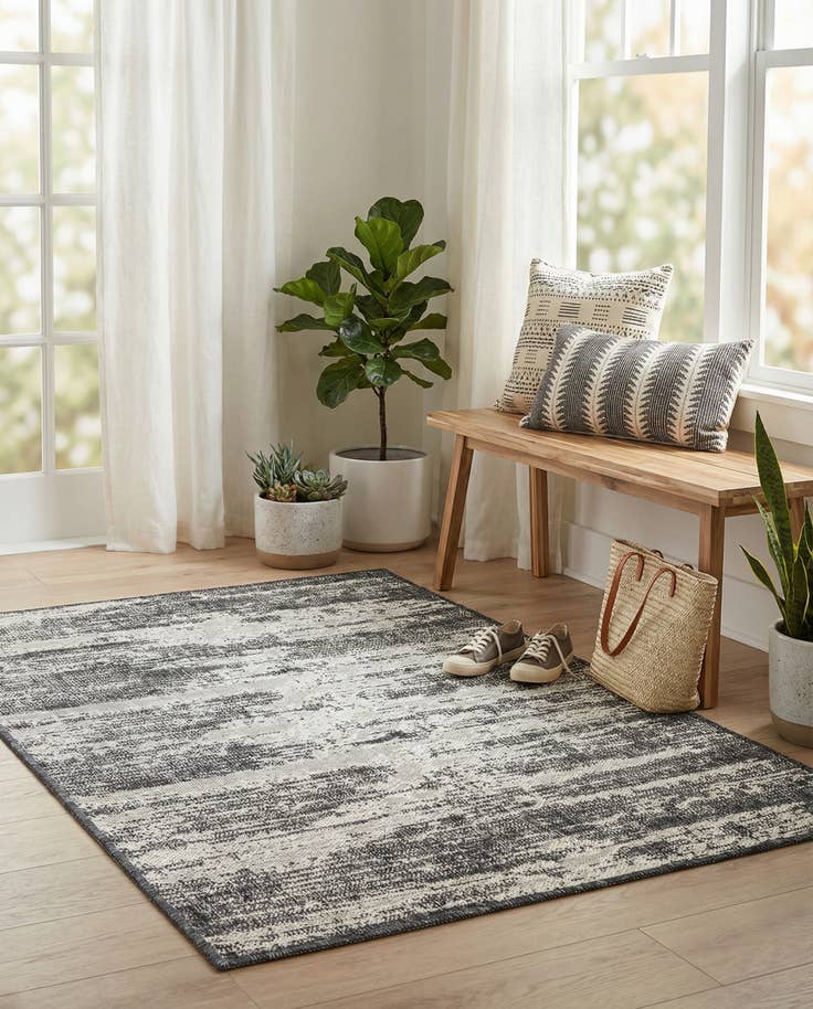 Detail image of 3' x 5' 3 Easy-Clean Modern Indoor / Outdoor Rug