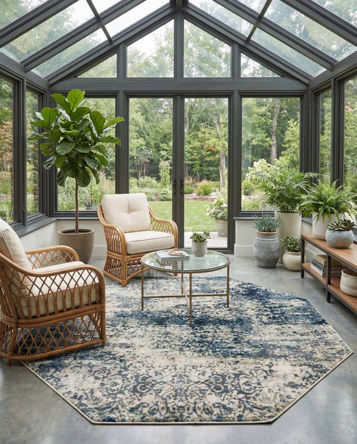 Detail image of 7' 10 x 7' 10 Gossamer Octagon Rug