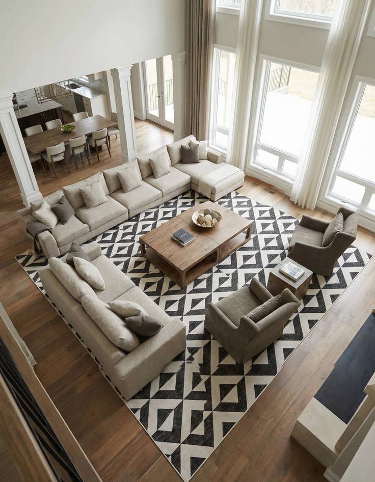 Detail image of 13' x 13' Washable Jill Zarin Indoor / Outdoor Square Rug