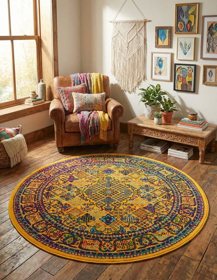 Detail image of 4' x 4' Calypso Round Rug