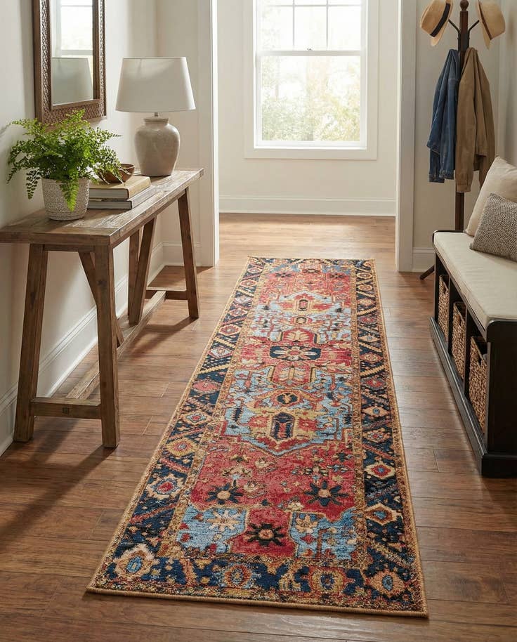 Detail image of 2' x 8' Easy-Clean Traditional Indoor / Outdoor Runner Rug