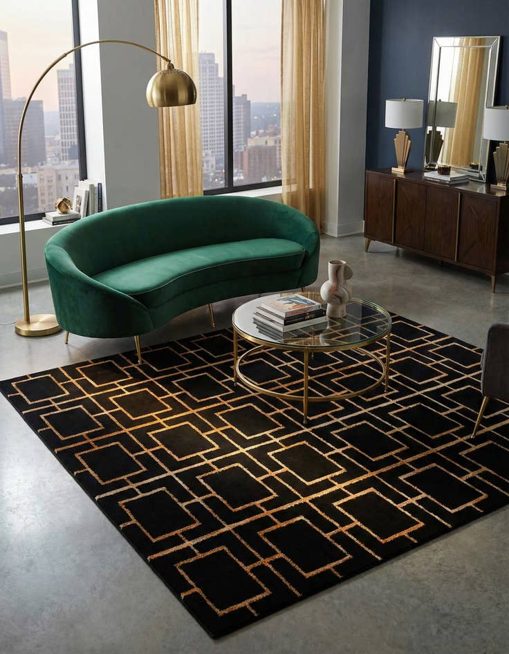 Detail image of 7' 10 x 7' 10 Marilyn Monroe&trade; Glam Deco Square Rug