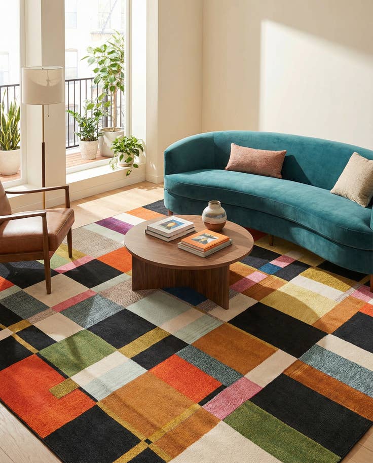 Detail image of 10' x 10' Easy-Clean Casablanca Indoor / Outdoor Square Rug