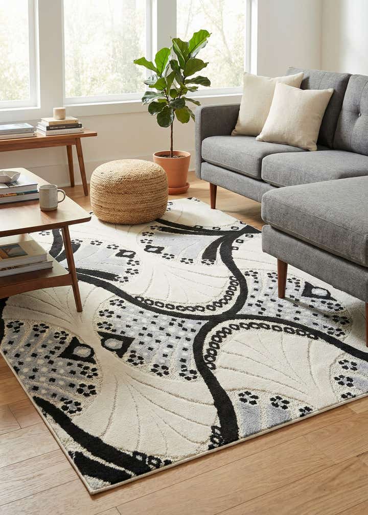 5' 3 x 7' 7 Easy-Clean Indoor / Outdoor Rug