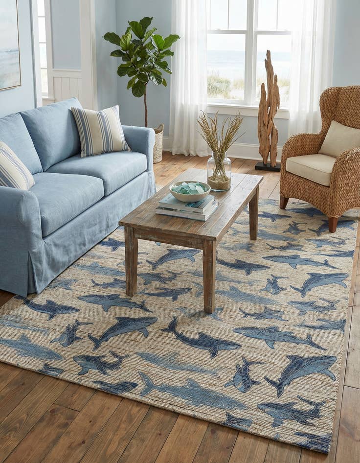 Detail image of 7' 10 x 10'  Hand Woven Chenille Jute Rug