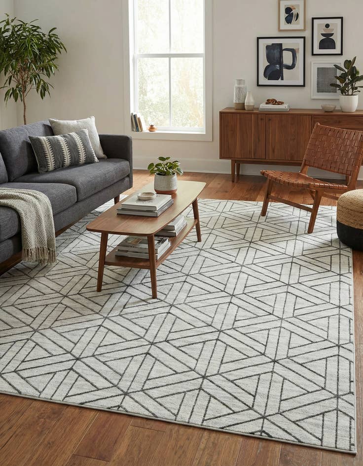 Detail image of  7' 10 x 11' Lattice Trellis Rug
