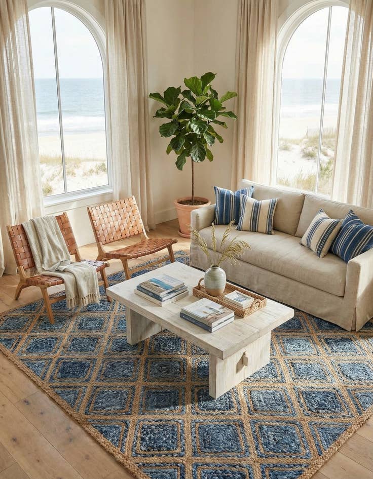 Detail image of 8' x 10' Handmade Braided Jute Rug