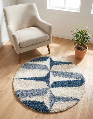 3' 3 x 3' 3 Athena Shag Round Rug