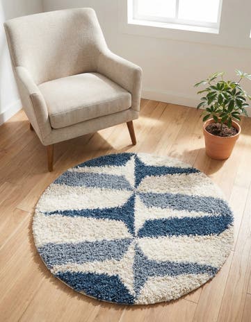 3' 3 x 3' 3 Athena Shag Round Rug
