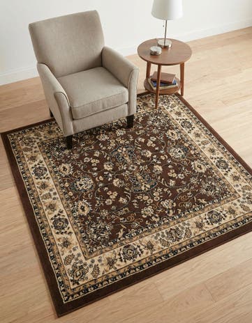 Brown Yasmin Square Rug