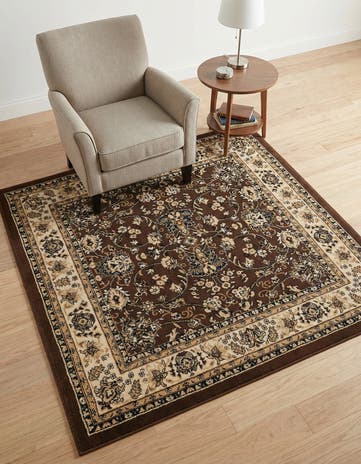 Brown Yasmin Square Rug