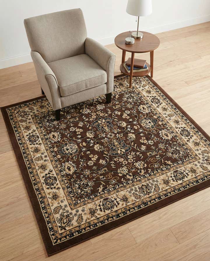 160cm x 160cm Kashan Design Vierkant Vloerkleed