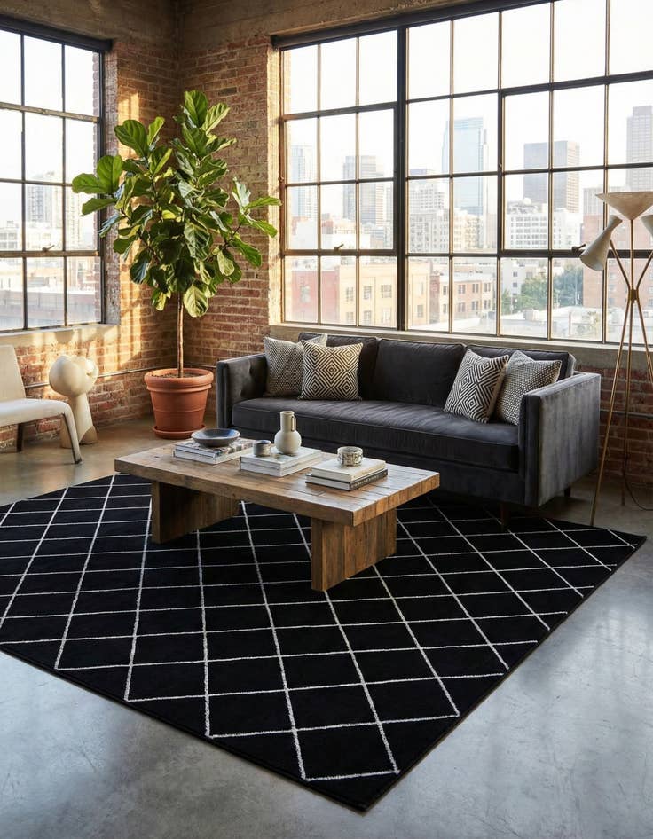 Detail image of 10' x 10' Vogue Geo Square Rug