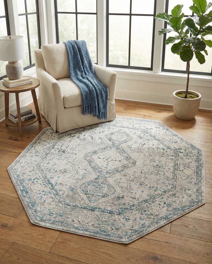 Detail image of 5' 3 x 5' 3 Finsbury Octagon Rug