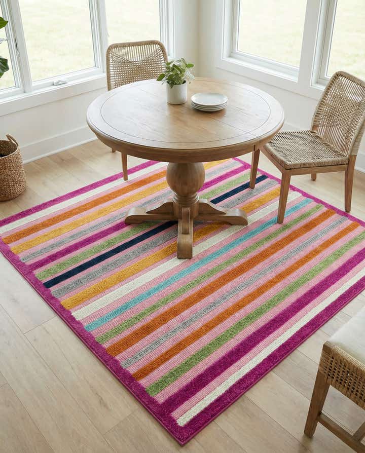 5' 3 x 5' 3 Easy-Clean Aruba Indoor / Outdoor Square Rug