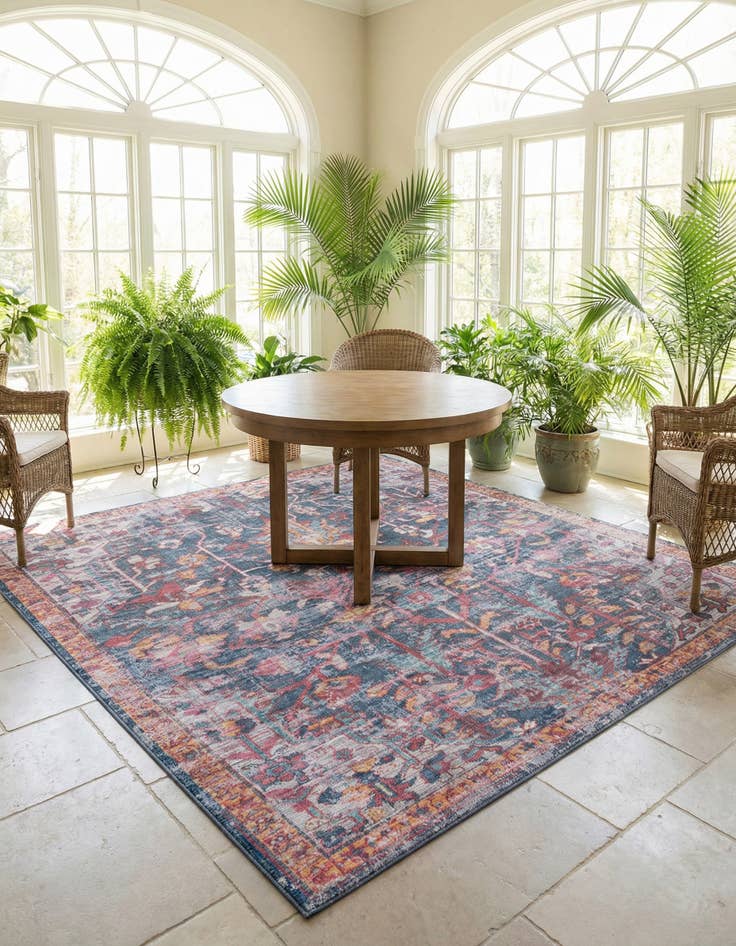 Detail image of 7' 10 x 7' 10 Washable Maahru Square Rug
