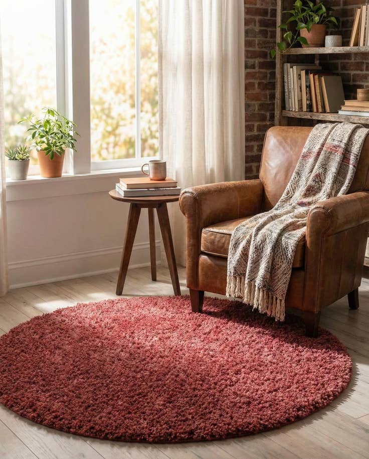 Detail image of 4' x 4' Zermatt Shag Round Rug