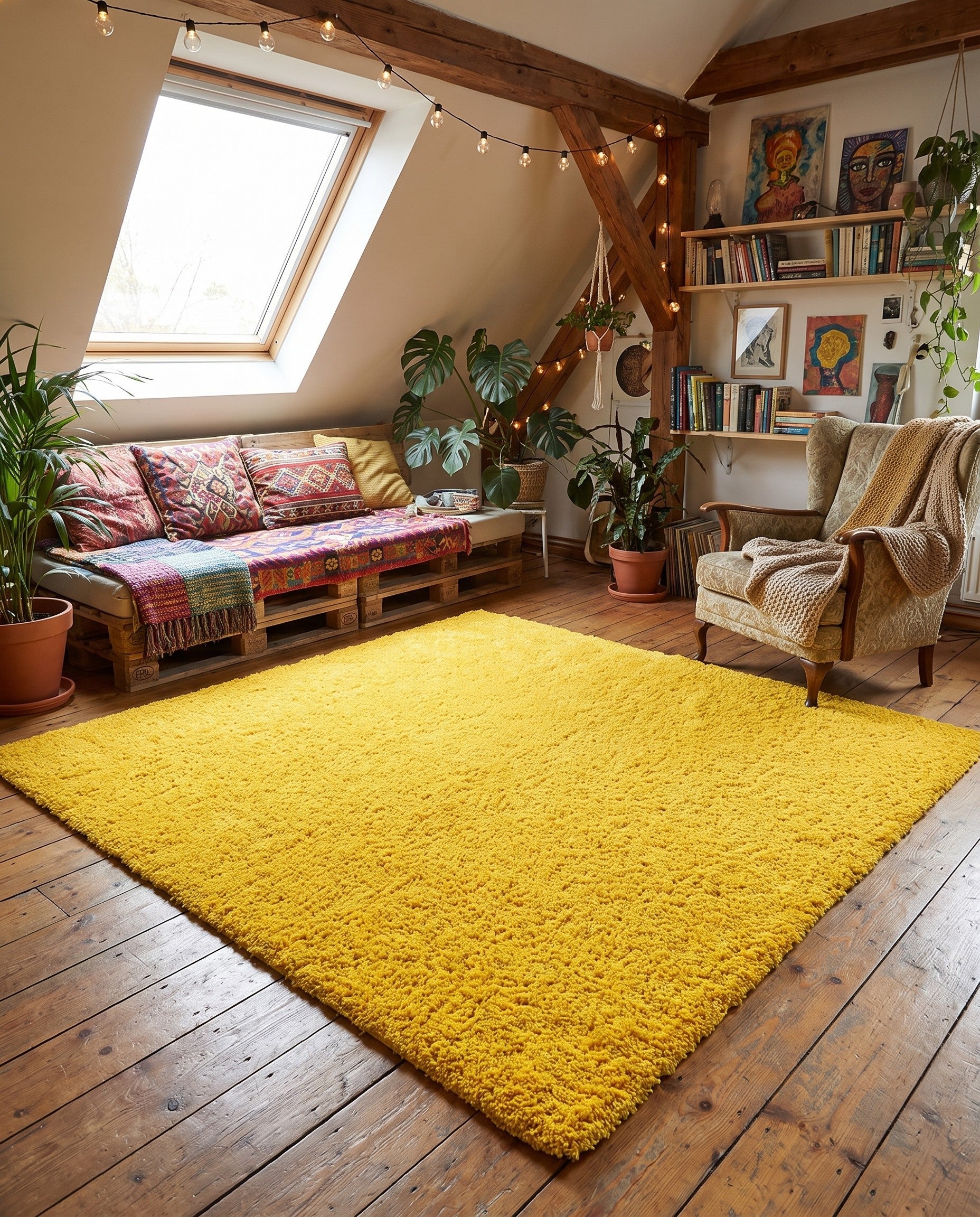 7' 10 x 7' 10 Solid Shag Square Rug