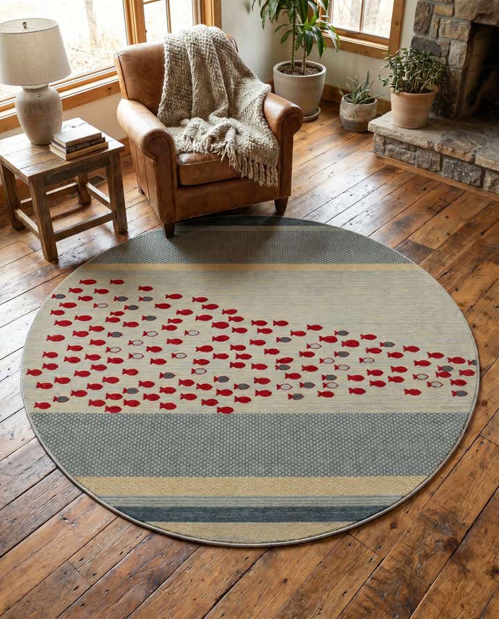 6' 1 x 6' 1 Kashkuli Gabbeh Round Rug