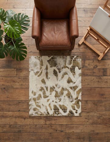 3' 4 x 3' 6 Hand Knotted Ultra Vintage Persian Wool Square Rug