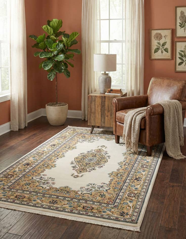 Detail image of 5' 3 x 8' Nain Design Rug