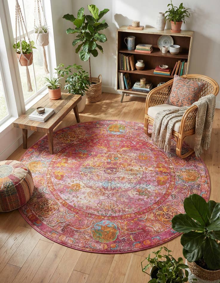 Detail image of 5' 5 x 5' 5 Santiago Round Rug