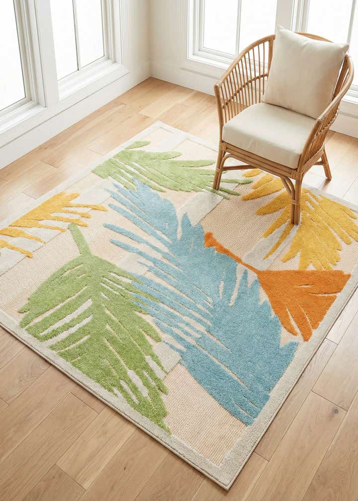 5' 3 x 5' 3 Easy-Clean Aruba Indoor / Outdoor Square Rug