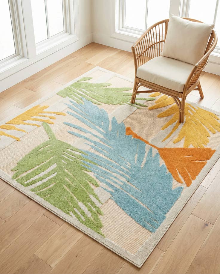 Detail image of 5' 3 x 5' 3 Easy-Clean Aruba Indoor / Outdoor Square Rug