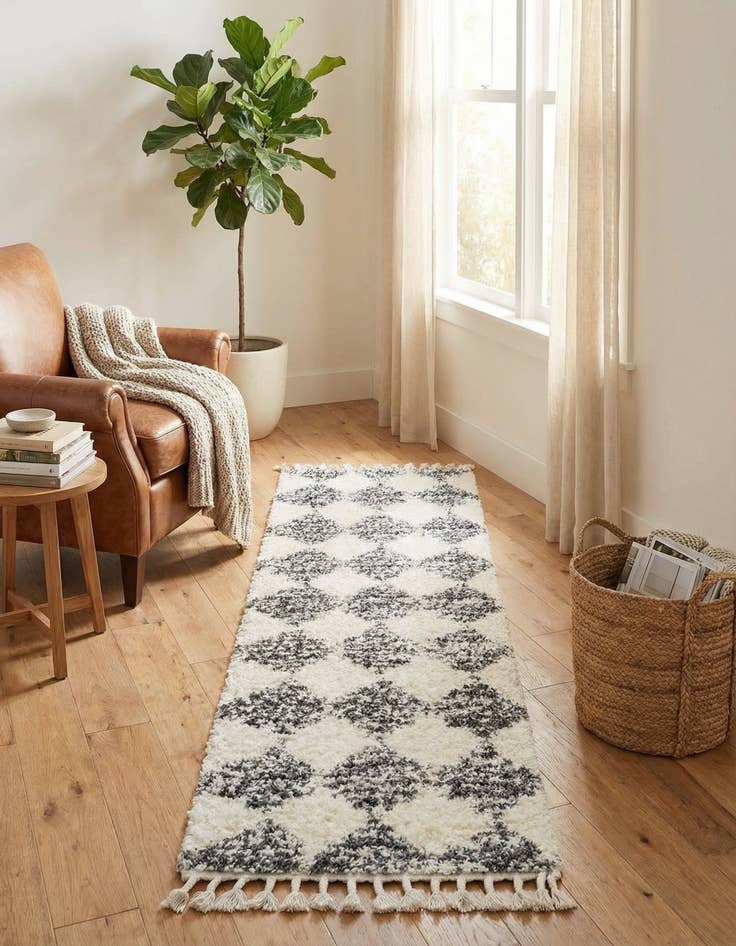 Detail image of 2' x 8' Serenity Shag Runner Rug