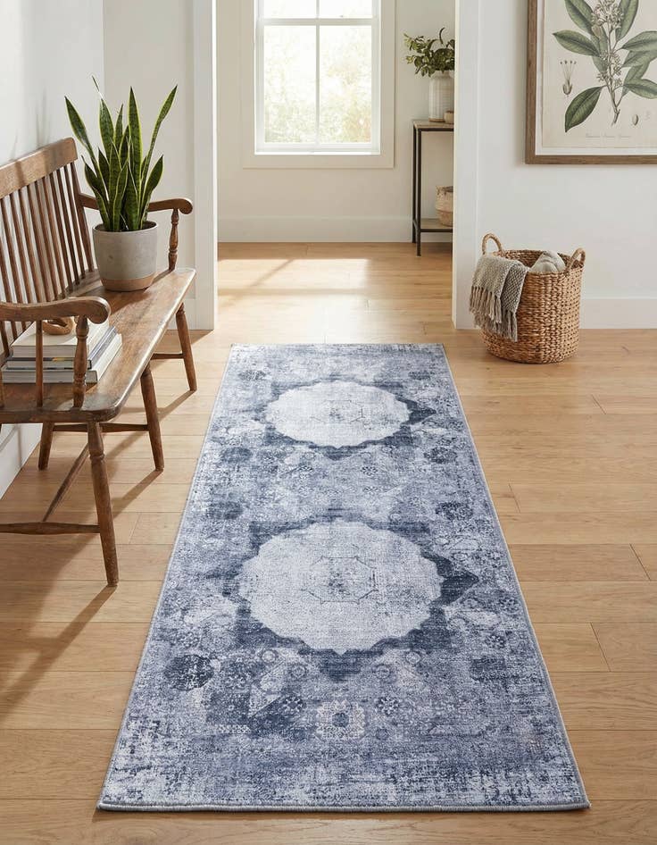 Detail image of 2' x 5'  Washable Yara Runner Rug