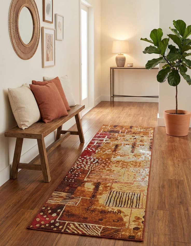 Detail image of 2' x 6' Washable Modern Indoor / Outdoor Runner Rug