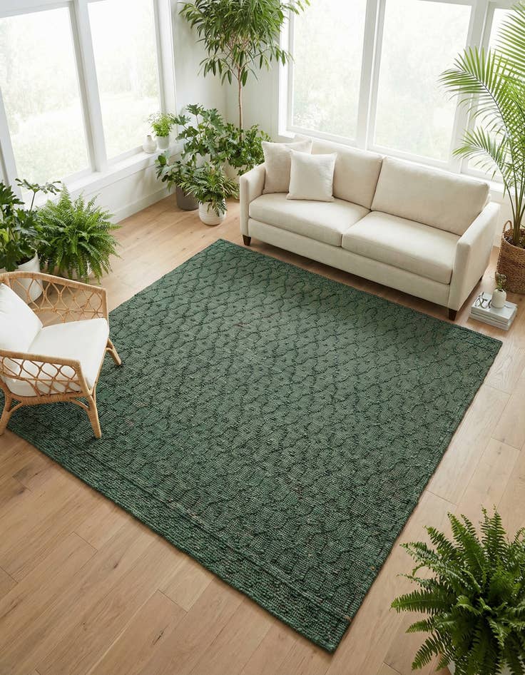 Detail image of 7' 10 x 7' 10  Hand Woven Larsa Jute Square Rug