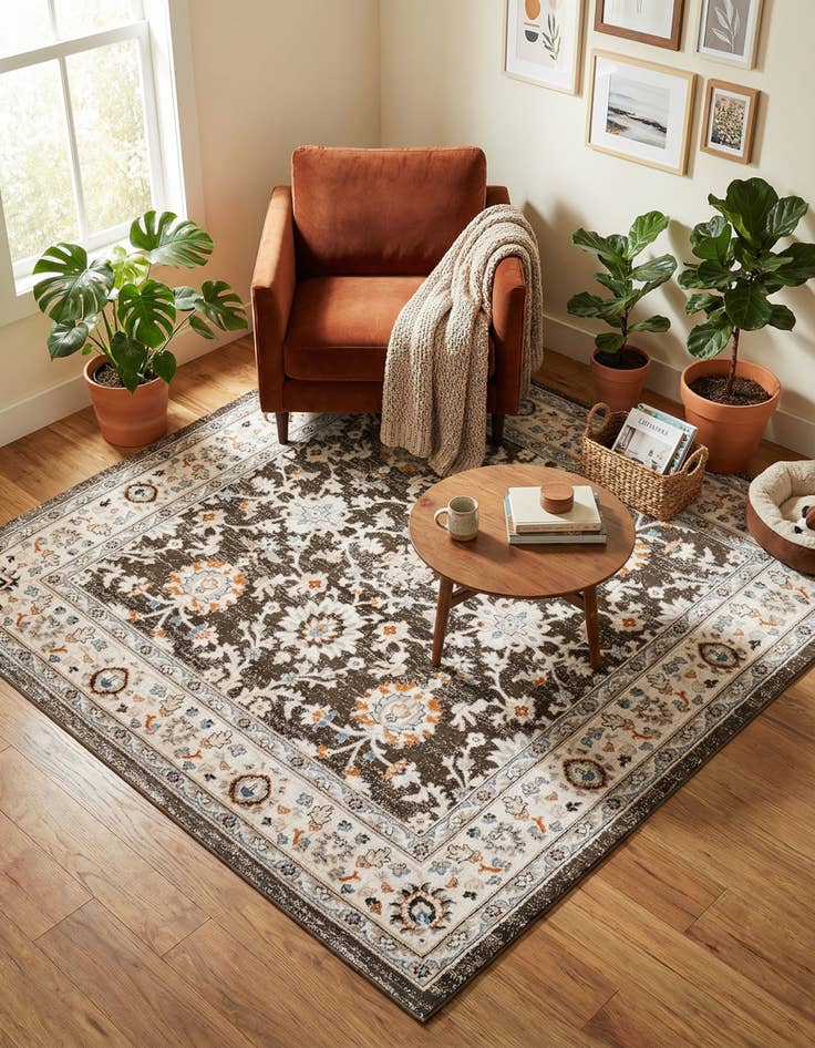 Detail image of 7' 10 x 7' 10 Charlotte Square Rug