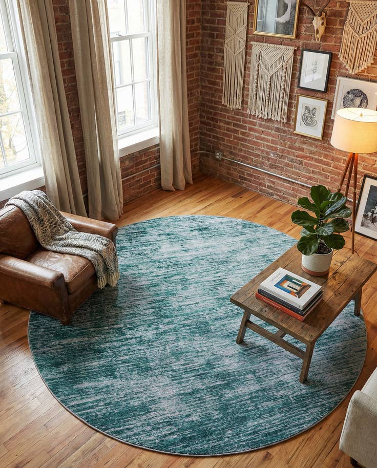 Vue détaillée : 230cm x 230cm Asha Tapis Rond