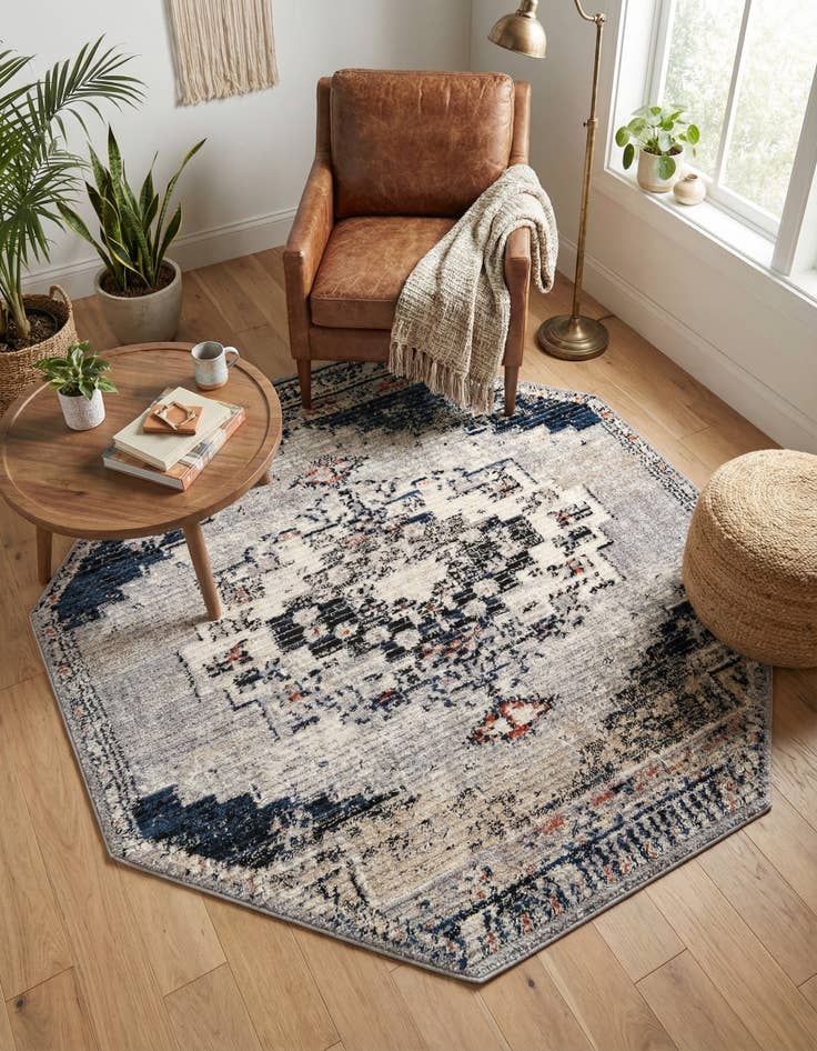 Detail image of 7' x 7' Tucson Octagon Rug