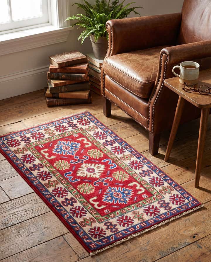 1' 10 x 3' 1 Hand Knotted Kazak Rug
