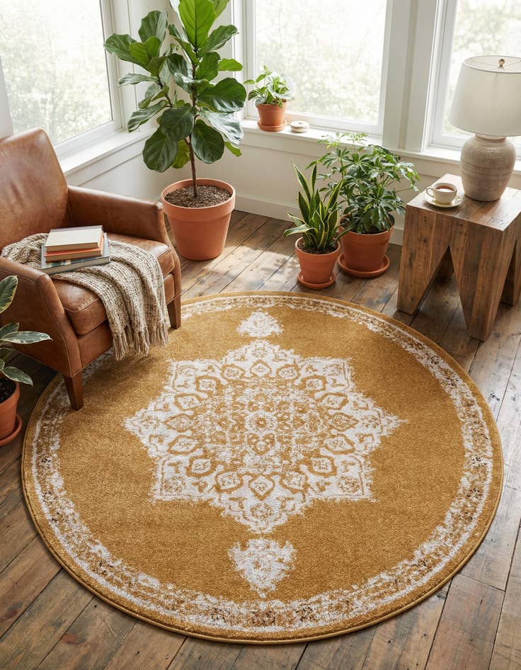 Detail image of 4' x 4' Arcadia Round Rug
