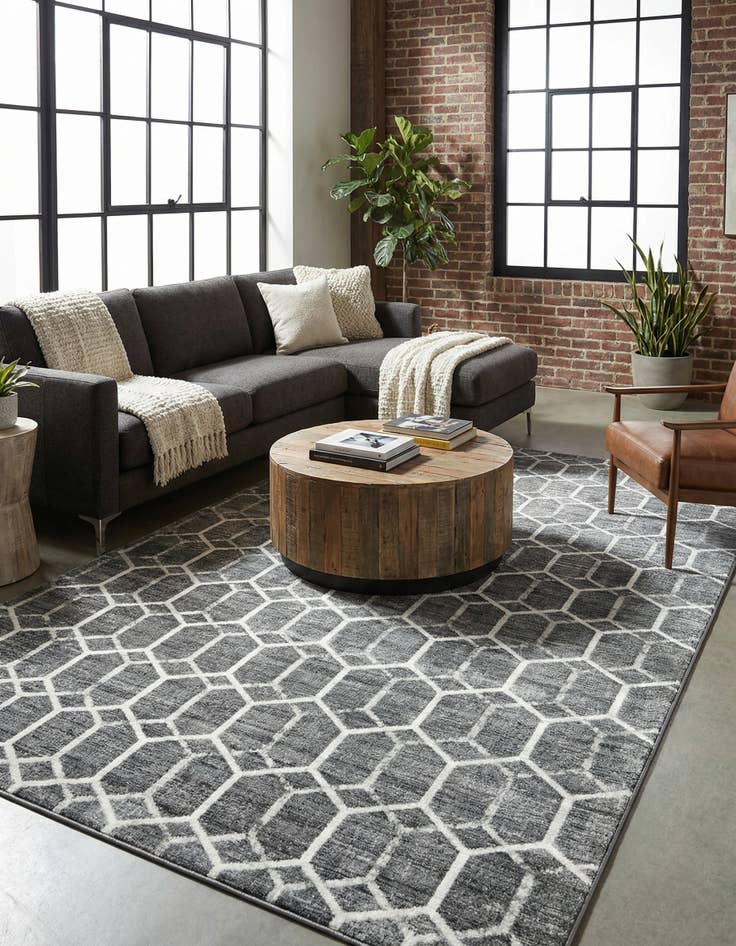 Detail image of 9' x 12' 2 Lattice Trellis Rug