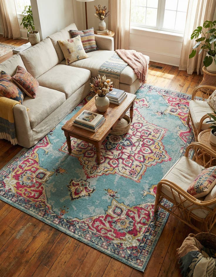 Detail image of 9' x 12'  Washable Palazzo Rug