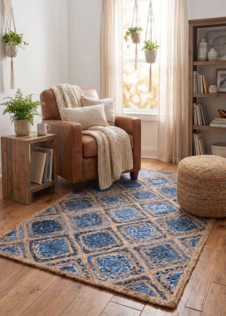 3' 3 x 5' 1 Handmade Braided Jute Rug