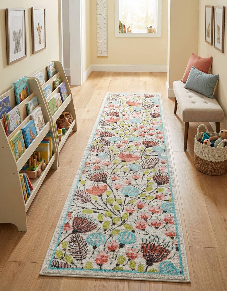 Detail image of 2' 7 x 10' Whimsy Kids Runner Rug